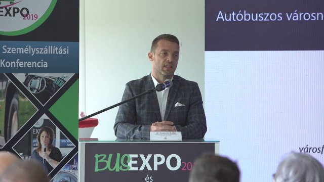 Busexpo 2019 Dr. Szeneczey Balázs, a Főpolg.Hiv. városfejlesztésért felelős főpolgármester-helyettes